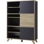 Ivan Grey & Wood Display Cabinet