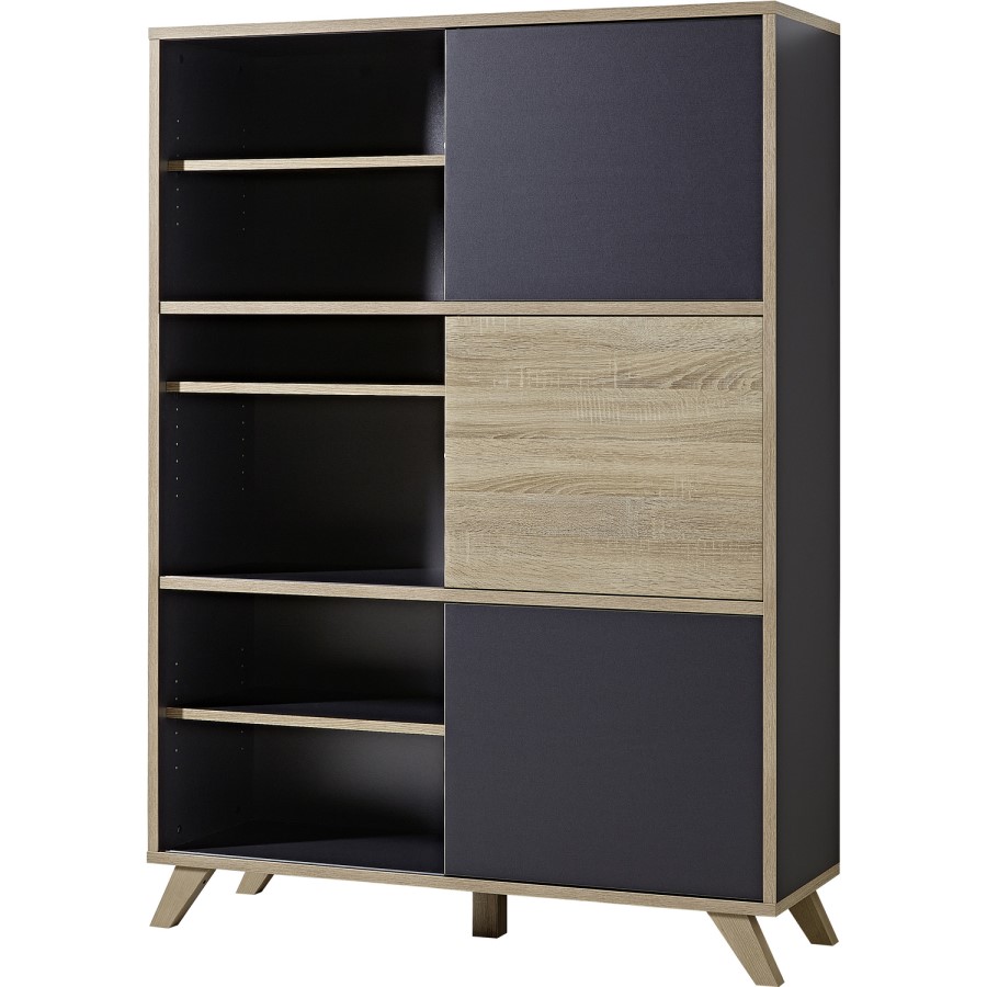 Ivan Grey & Wood Display Cabinet