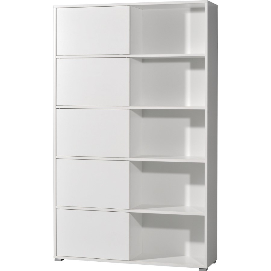 White and Oak Large Display Cabinet with sliding Doors 