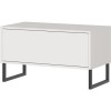 Madeo White Bench with Black Legs