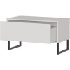 Madeo White Bench with Black Legs