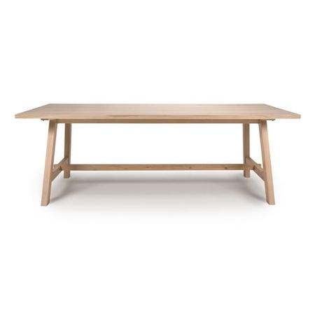 Oak Extendable Trestle Table - Seats 6 - Marshall