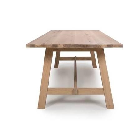 Oak Extendable Trestle Table - Seats 6 - Marshall