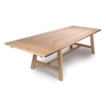 Oak Extendable Trestle Table - Seats 6 - Marshall