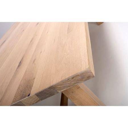 Oak Extendable Trestle Table - Seats 6 - Marshall