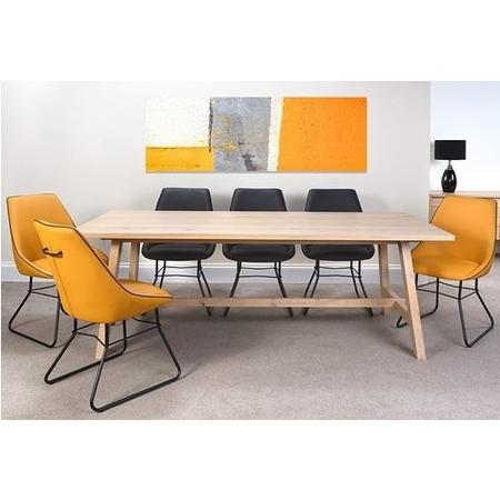 Oak Extendable Trestle Table - Seats 6 - Marshall