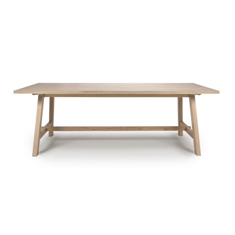 Light Oak Trestle Table 220cm - Marshall