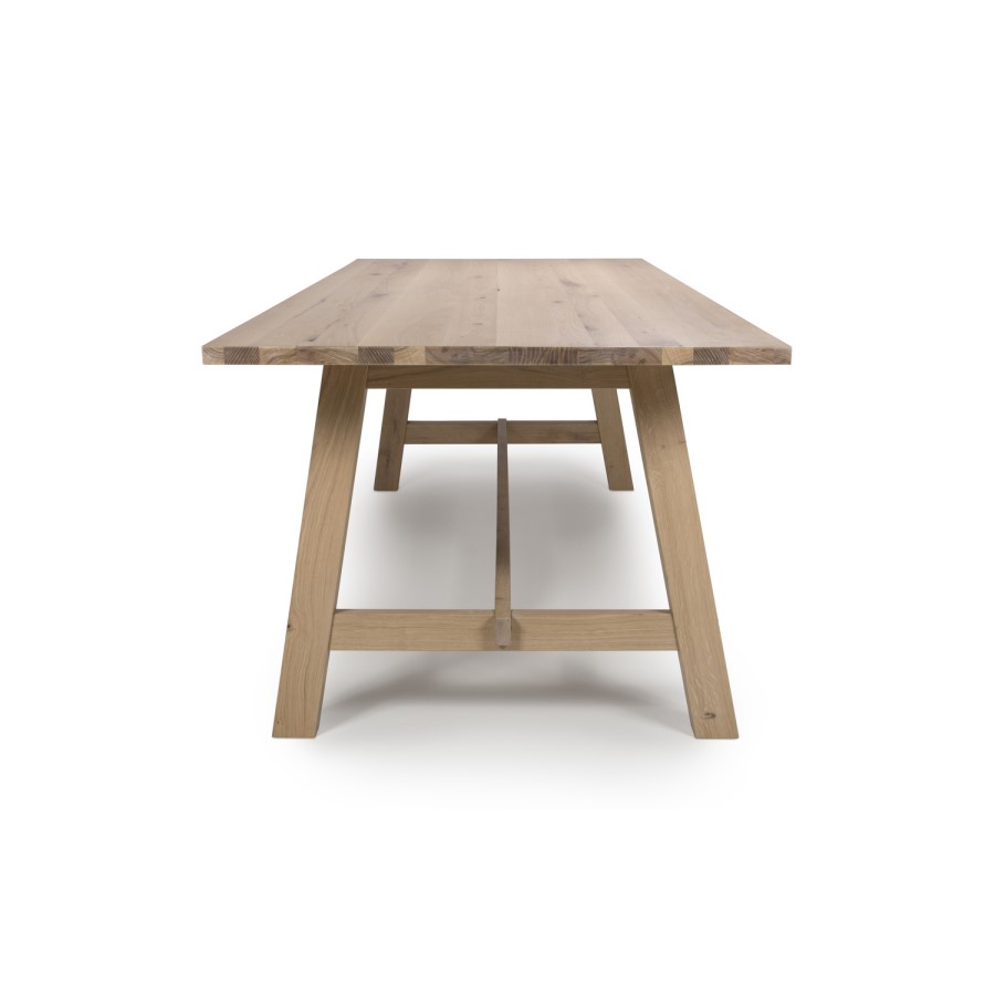 Light Oak Trestle Table 220cm - Marshall