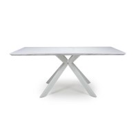 White Faux Marble Top Dining Table - Thessos
 180cm White Faux Marble Top Dining Table - Thessos
 180cm
