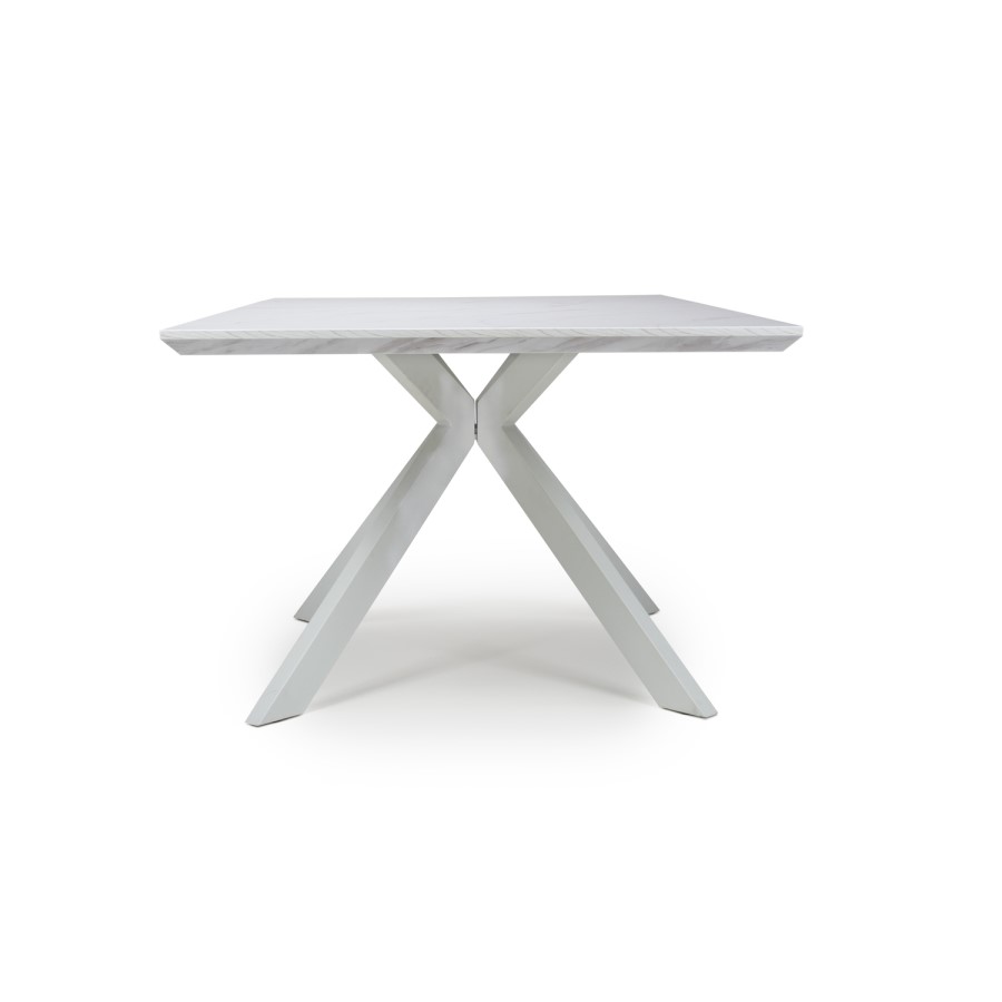 White Faux Marble Top Dining Table - Thessos
 180cm