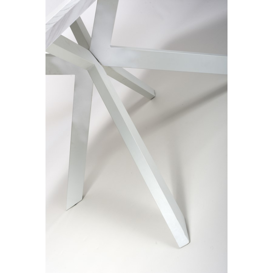 White Faux Marble Top Dining Table - Thessos
 180cm