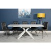 White Faux Marble Top Extendable Dining Table - Thassos
 160-200mm