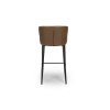 Set of 2 Brown Antique Faux Leather Bar Stools with Backs - 72 cm