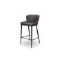 GRADE A1 - Set of 2 Grey Faux Leather Bar Stools - 72 cm