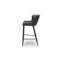 GRADE A1 - Set of 2 Grey Faux Leather Bar Stools - 72 cm
