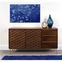 Dark Mango Wood Large Sideboard with Gold Legs - Artisan House