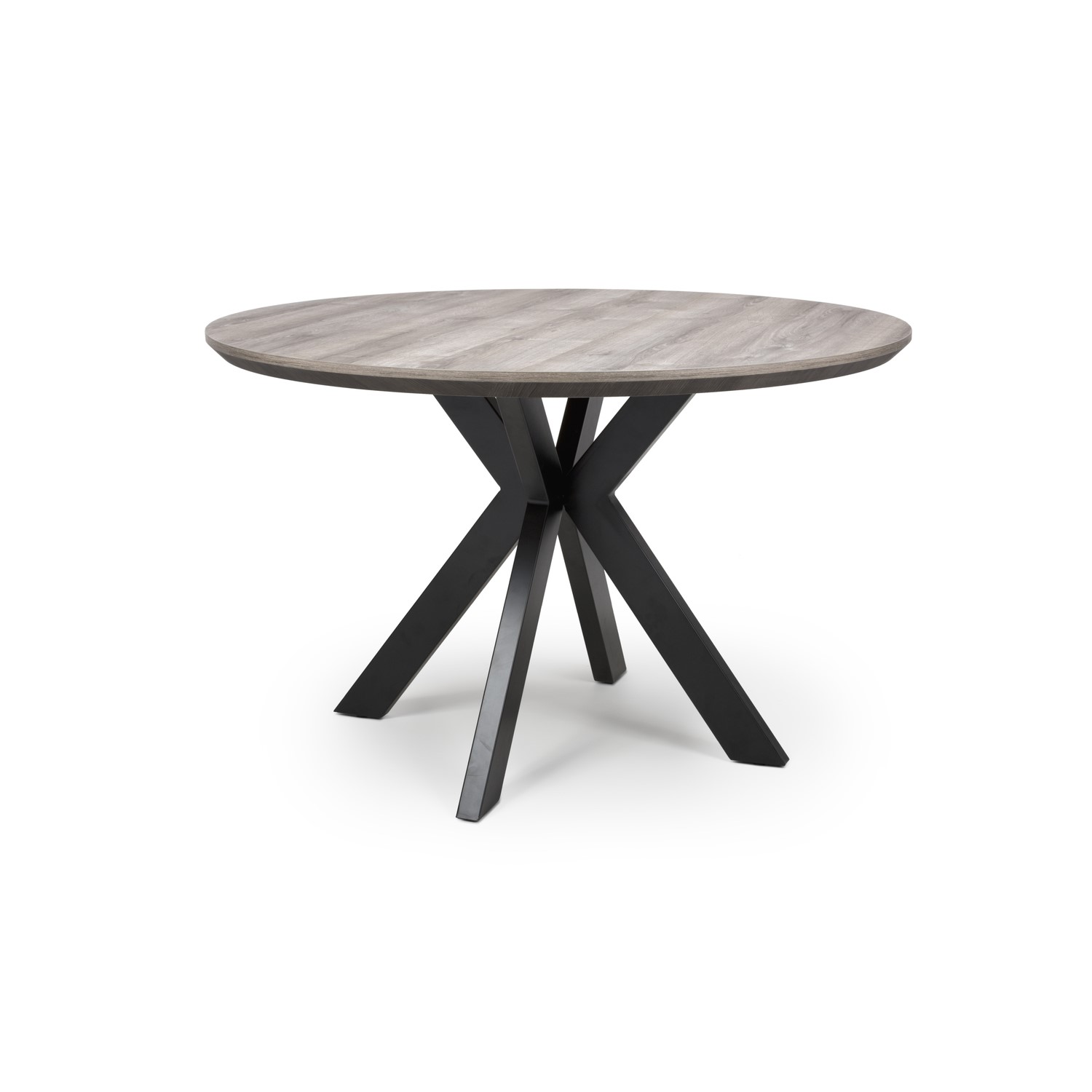 Photo of Round grey wood dining table - seats 6 - liberty