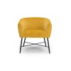 Yellow Accent Chairs with Black Legs - Zara