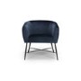 Tub Blue Velvet Accent Chair - Zara