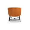 Tub Orange Velvet Accent Chair - Zara