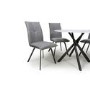 Neptune Medium Table with 4 Ariel Light Grey Chairs
