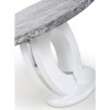 Round Grey Marble Effect Dining Table - Neptune