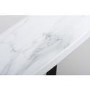 Small Round White Marble Effect Dining Table - Seats 4 - Avesta