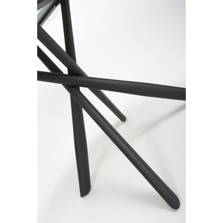 Round Grey Concrete Effect Dining Table - Seats 4 - Avesta