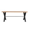 Industrial Dining Table with Wood Top &amp; Black Legs - Seats 4