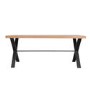Industrial Dining Table with Wood Top & Black Legs - Seats 4
