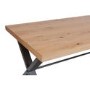 Large Oak Dining Table with Black Legs - Seats 6 - Nolan