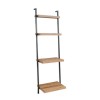 Industrial Ladder Bookcase with Black Frame