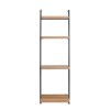 Industrial Ladder Bookcase with Black Frame