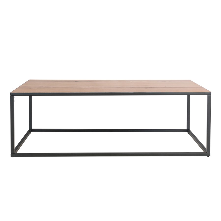 Industrial Large Coffee Table with Black Frame
