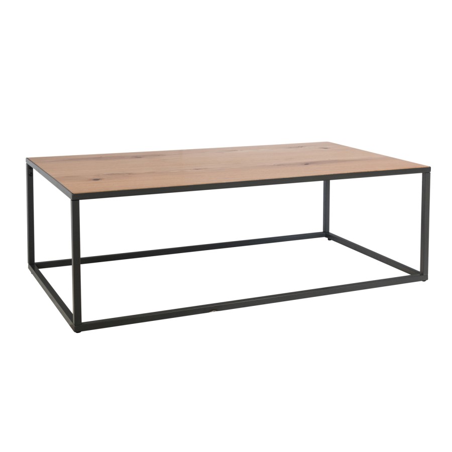 Industrial Large Coffee Table with Black Frame