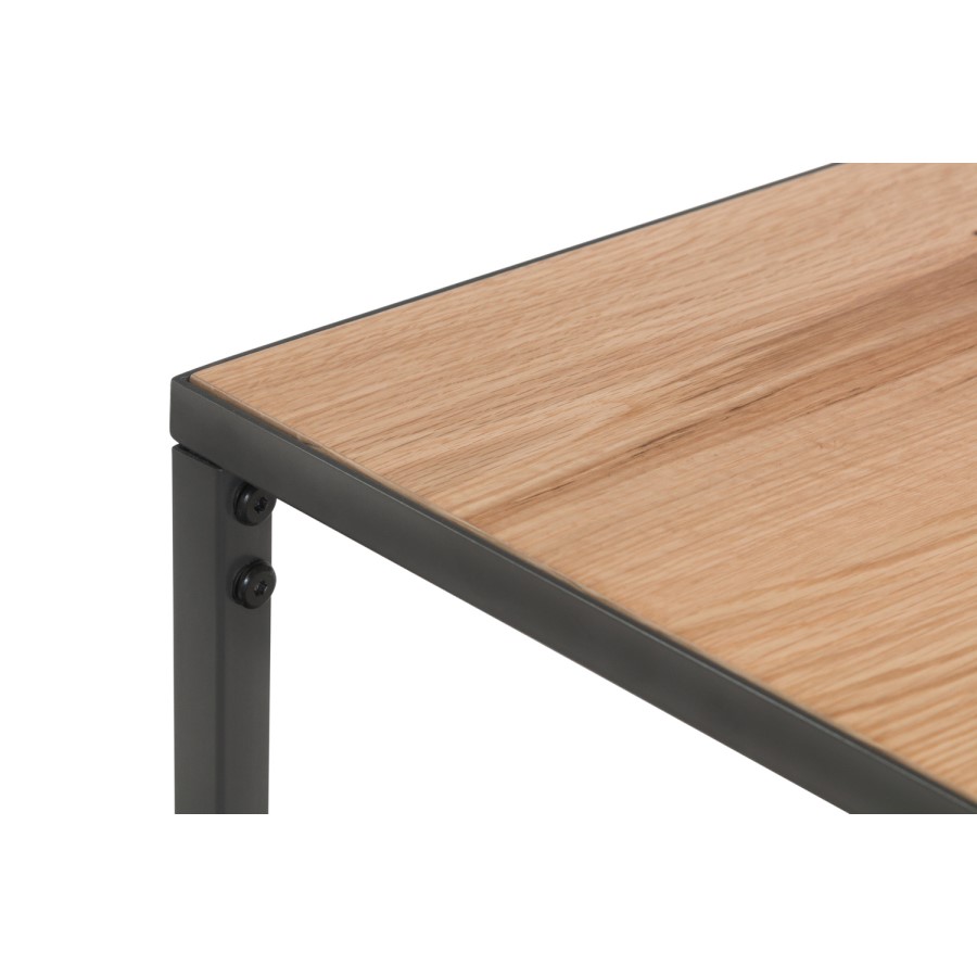 Industrial Large Coffee Table with Black Frame