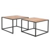 Industrial Coffee Nest of 2 Tables with Black Legs