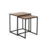 Industrial Nest of 2 Tables with Black Legs