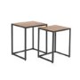 Industrial Nest of 2 Tables with Black Legs