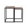 Industrial Nest of 2 Tables with Black Legs