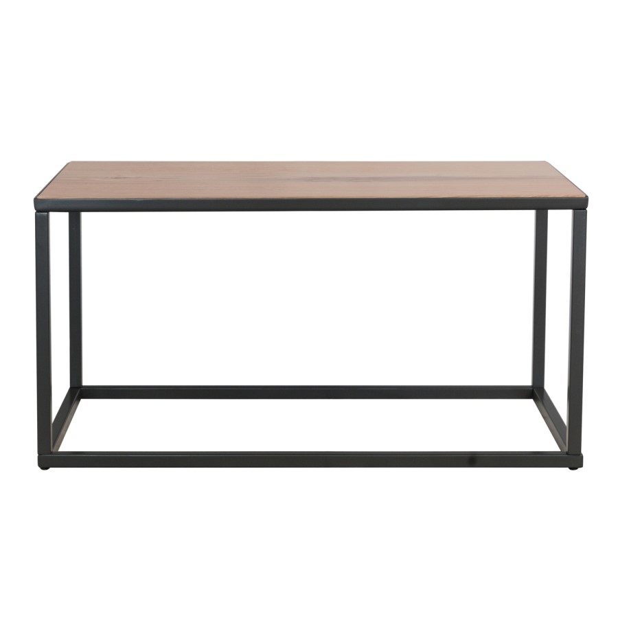 Industrial Small Coffee Table with Black Legs