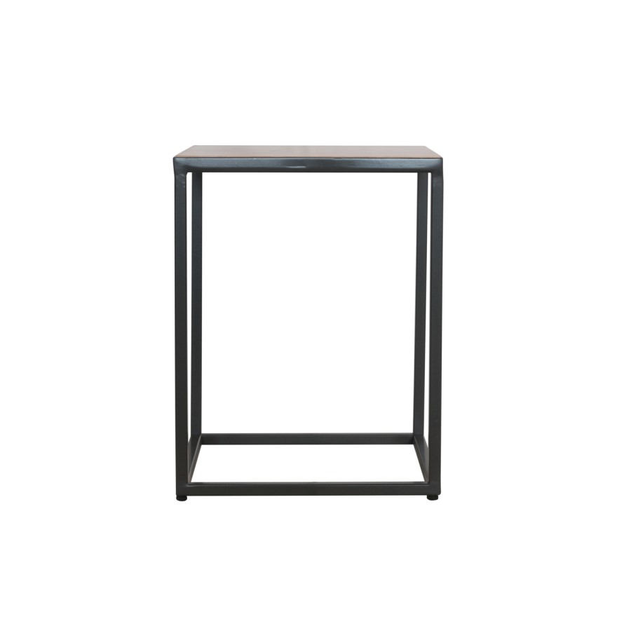Industrial Side Table with Black Legs