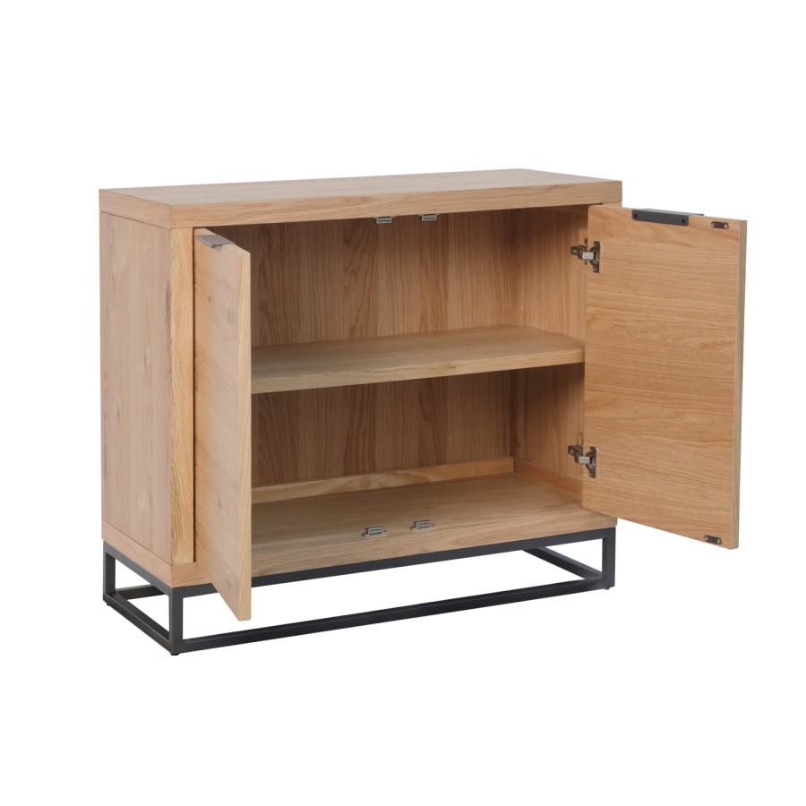 Industrial 2 Door Sideboard with Black Legs