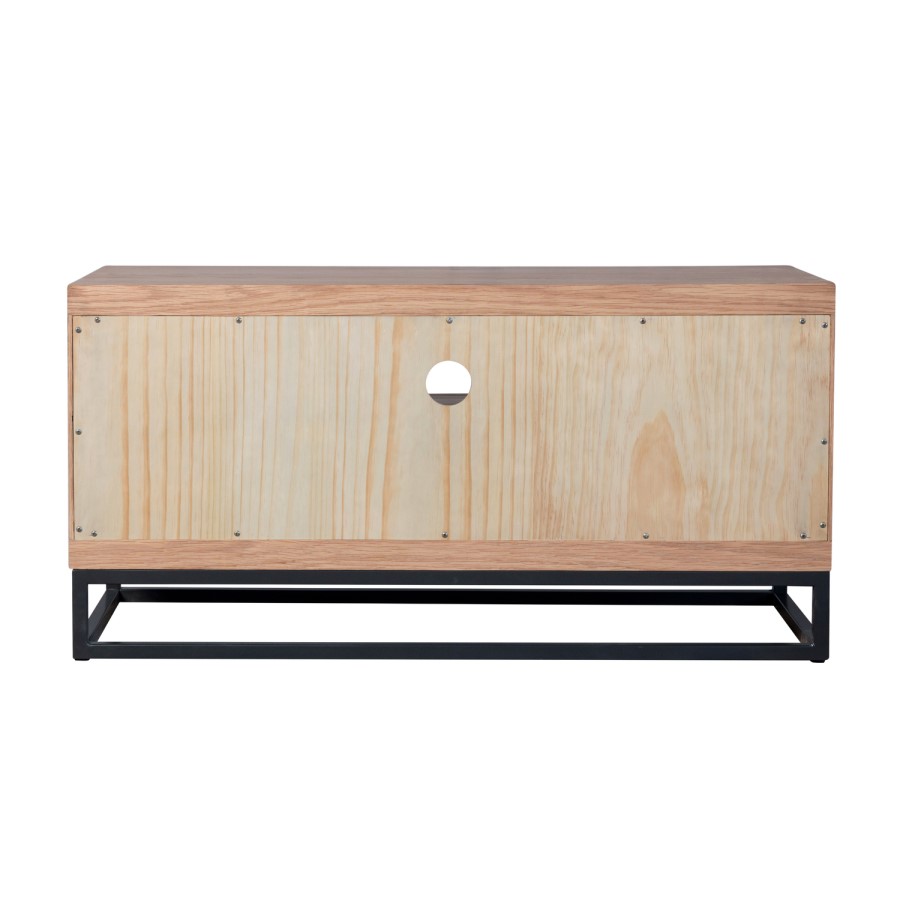 Industrial Small TV Unit with Black Legs