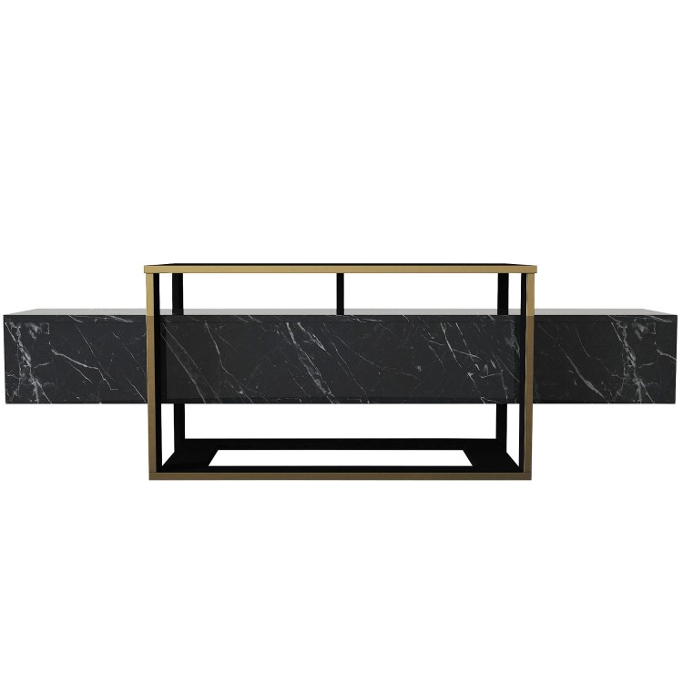 Gold and Marble Effect TV Stand