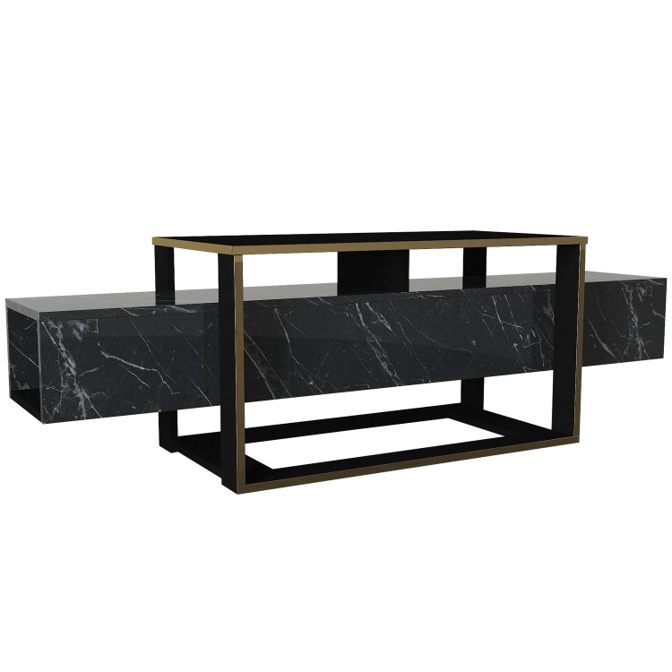 Gold and Marble Effect TV Stand