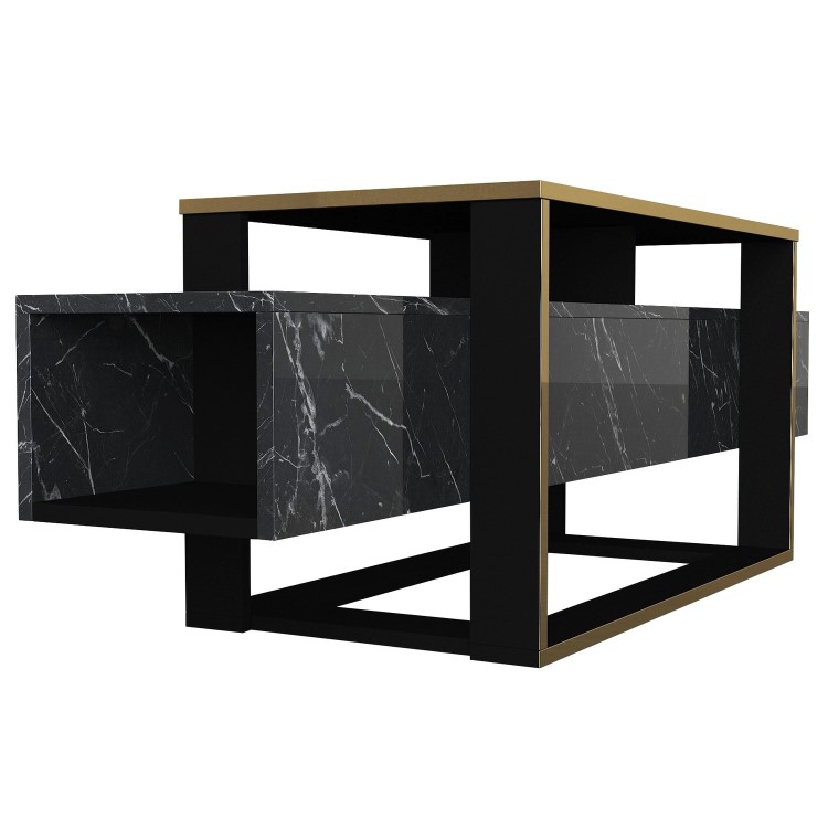 Gold and Marble Effect TV Stand