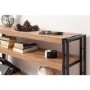 Industrial Style Console Table with Two Shelves