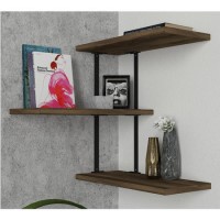 Industrial Style Corner Wall Hanging Shelf