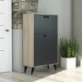 Grey and Oak Large Sideboard with 3 Doors